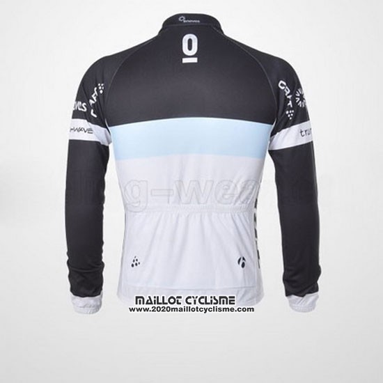 2011 Maillot Ciclismo Trek Leqpard Noir et Azur Manches Longues et Cuissard